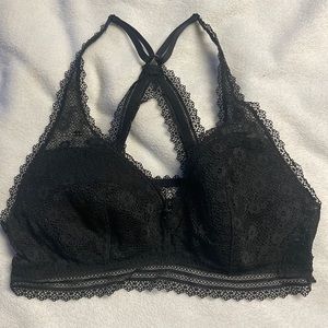 Victoria secrets black lace bralette size XL